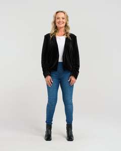 Seduce Stella Jacket - Black Velvet