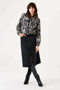 Jackets: Garcia Gia Jacket - Black Print