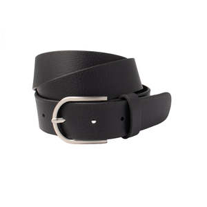 Belts: Loop Leather Maddy Belt - Black