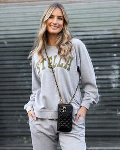 Stella + Gemma Hands Free Bag - Black & Pink Pearl