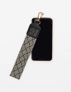 Stella + Gemma Phone Wrist Strap - Black Weave