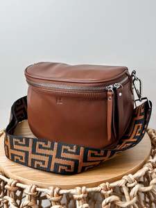 Lemon Tree Dani  Crossover Leather Bag - Toffee