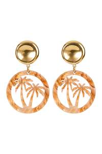 Haven Haiti Palms Earring - Tan
