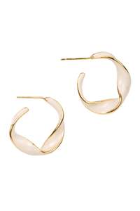 eb&ive Mira Earring - Twisted White