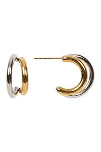 Jewellery: eb&ive Francia Mix Earring - Half Moon