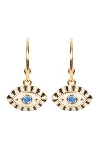Jewellery: Haven Montego Eye Earring - White