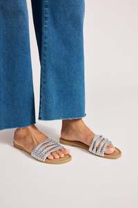 eb&ive Miramar Plaited Sandal - Silver
