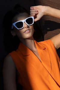 Privé Revaux Sunglasses - The Victoria - Splash White