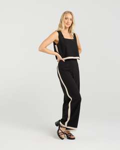 Et Alia: et alia Priscilla Crop Top - Noir Lines