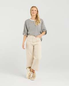 et alia Aroha Top - Monochrome Check
