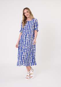 Lemon Tree Madonna Dress - Cobalt Print