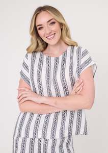 Lemon Tree Design: Lemon Tree Melani Top - White Print