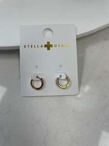 Stella + Gemma Gemstone Gold Hoops - Purple & Pink