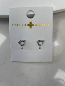 Stella + Gemma Knot Hearts - Silver