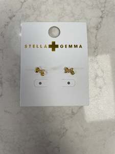 Stella + Gemma Small Bow Earrings - Gold & Silver