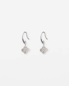 Stella + Gemma Crystal Flower Drop Earrings - Gold & Silver