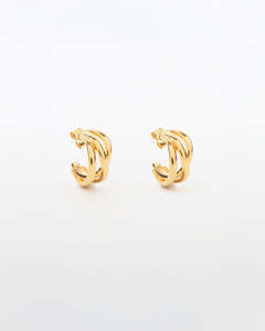 Stella + Gemma 3 Ring Hoop Earrings - Gold & Silver