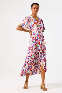 Garcia Samara Wrap Dress - Dazzling Blue