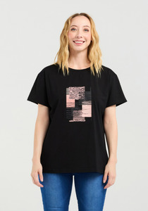 Zafina: Zafina Livia T-shirt - Black