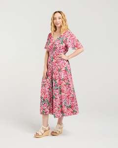 Seduce: Seduce Kate Dress - Berry Strokes