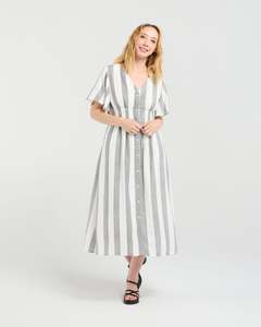 Seduce Amara Dress - Pebble Shore