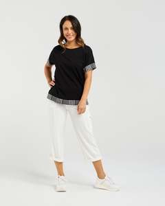 Seduce Luna Top - Black Check