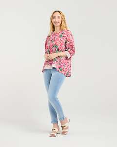 Seduce Taylor Top - Berry Strokes