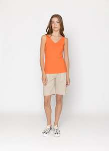 Two By Two: Two By Two Erin Reversible Tank - Orange