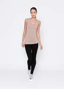 Two By Two Essentials Reversible Rayon Tank - Nude