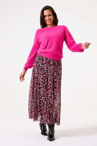 Garcia April May: Garcia Megan Midi Skirt - Cabernet Print