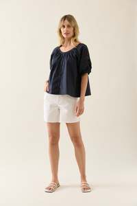 Isle of Mine Nilsa Button Top - Navy