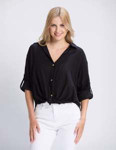 Stella Gemma Ss25 Essentials: Stella + Gemma On Repeat Blouse - Black