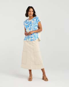 Et Alia Ss25 Drop 1 September: et alia Tatum Top - Flowerbomb Blue