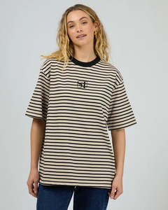 Silent Theory Stripe Short Sleeve Tee - Black