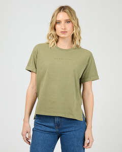 Tops: All About Eve Washed Tee - Khaki