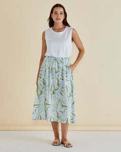 Bottoms: Betty Basics Belize Skirt - Garden Print