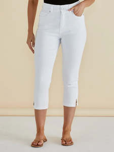 Betty Basics Camila Crop Jeans - White