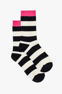 Antler Pink Top Stripe Sock