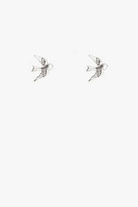 Antler Swallow Earring - Silver or Gold