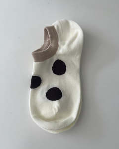 Stella + Gemma  No Show Socks - Chocolate Dots