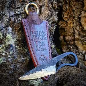 Knives By Benjamin Madden: Amor Fati Blacksmith Knife with Sheath