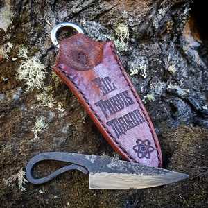 Knives By Benjamin Madden: Sic Parvis Magna Blacksmith Knife with Sheath