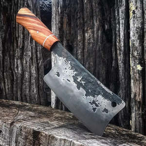Knives By Benjamin Madden: Rustic Redwood Cleaver