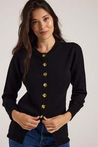 Frontpage: Fitted Rachael Cardigan - Black