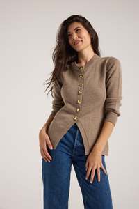 Frontpage: Fitted Rachael Cardigan - Toast