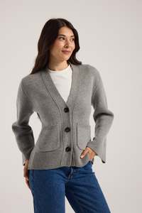 Frontpage: Wide Sleeve Julia Cardigan - Grey Arquerite