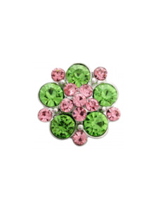 Products: 20 mm Pink & Green Flower Snap