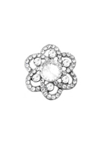 20 mm Gorgeous White Flower Snap