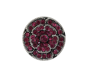 20 mm Dark Pink Flower Snap