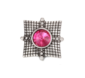 18mm Pink Square Snap